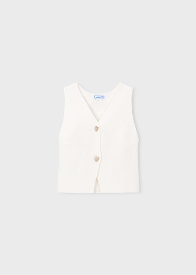 Gilet tricot Bianc osso 086