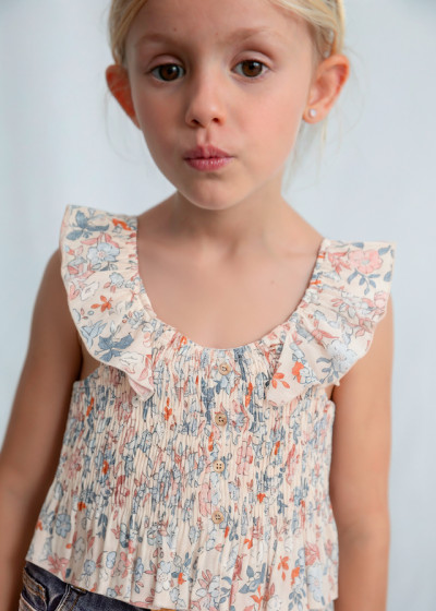 Top stampato Salmone 051