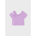 Maglietta m/c asimmetrica Lilac 095