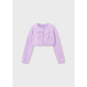 Cardigan tricot basico girocollo Malva 087