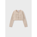 Cardigan tricot basico girocollo Nocciola 085