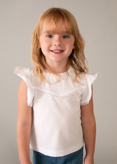 Maglietta m/c ricami Bianco...