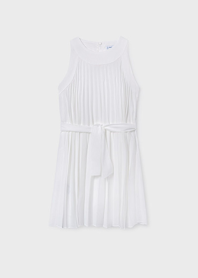 Vestito plissettato Ecru 011