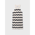 Vestito tricot zig zag Crd negro 065