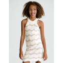 Vestito tricot zig zag Ecru sabbia 064