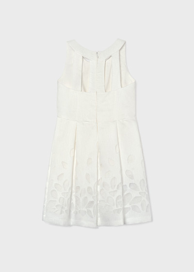 Vestito bordatura Ecru 061