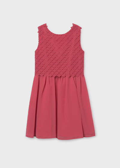 Vestito guipure Corallo 057