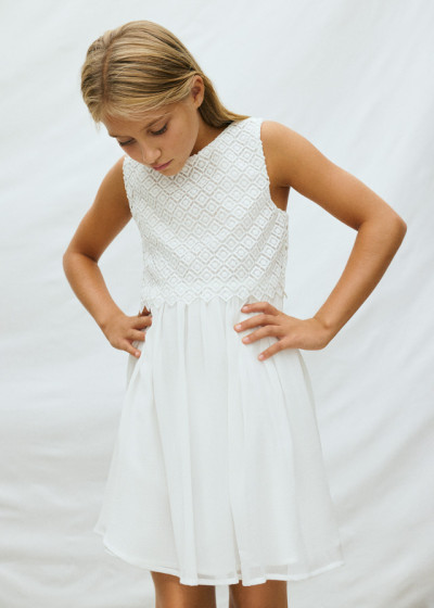Vestito guipure Panna 056