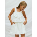 Gonna pantalone impermeabile Ecru 034