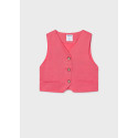 Gilet bottoni stile lino Corallo 070