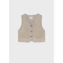 Gilet bottoni stile lino Sabbia 071