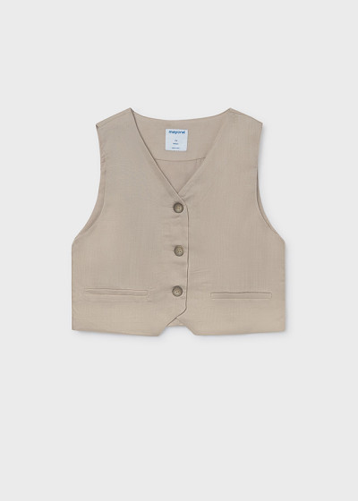 Gilet bottoni stile lino...