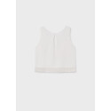 Blusa cinta ricamo Ecru 095