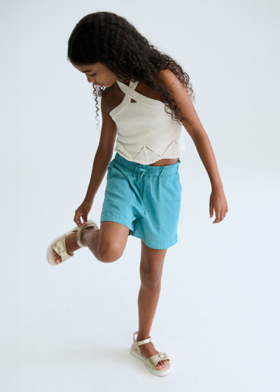 Top tricot halter Bianc...