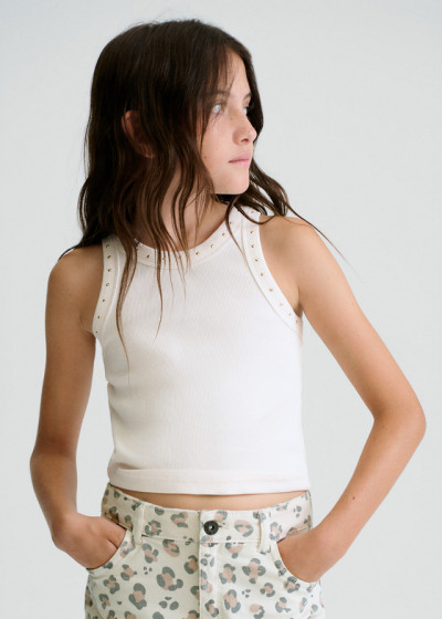 Canotta costine Bianc osso 024