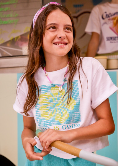 Shirt m/c grafica Bianco 094