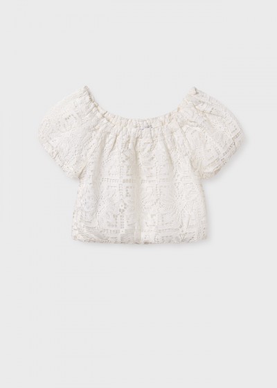 Blusa pizzo Ecru 047