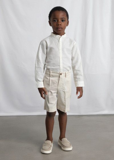 Camicia m/l c/coreana lino