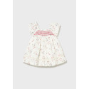 Vestitino bretelline stampato Bianc osso 095