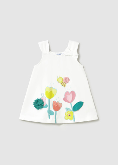 Vestito con grafica Bianco 070