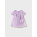 Vestito tulle con borsa Malva 047
