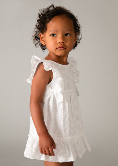 Vestito ricamato Bianco 056