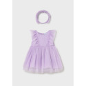 Vestito tulle con cerchietto Malva 047