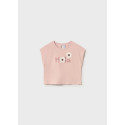 Maglietta m/c applic crochet Peonia 027