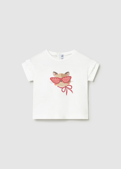 T-Shirt m/c grafica Bianco 096