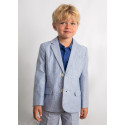 Giacca lino suiting Indaco righ 049
