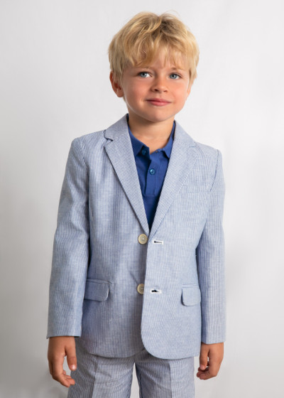 Giacca lino suiting Indaco...