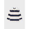 Polo m/l righe Marino 092
