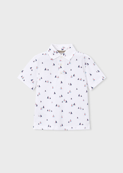 Polo m/c stampata Bco...