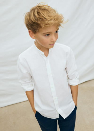 Camicia m/l collo coreano