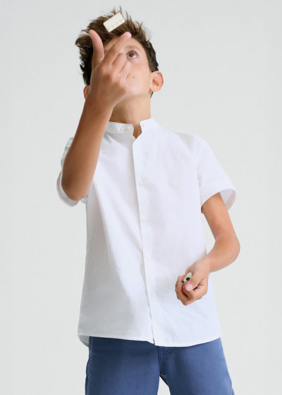 Camicia m/c collo mao