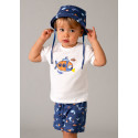 Compl. punto print con cappello Notte 082