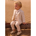 Pantalone lino elegante Avena mez 050