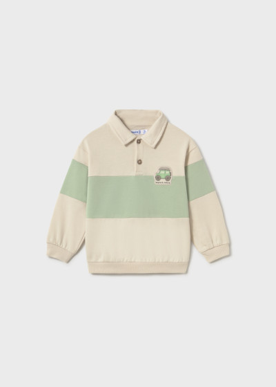 Pullover con collo polo...