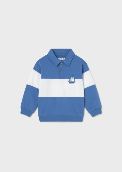 Pullover con collo polo...