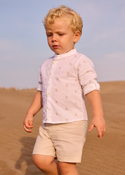 Bermuda lino suiting Avena...