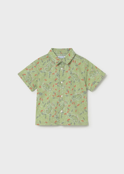 Camicia m/c stampata Verde 032