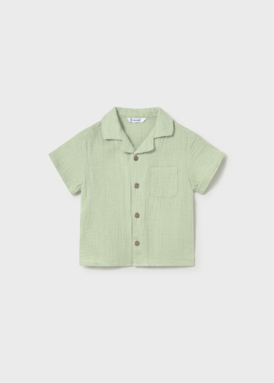 Camicia m/c bambula Verde 028