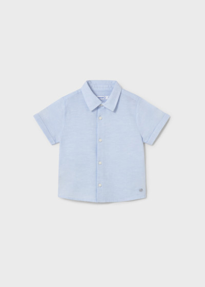 Camicia m/c lino Celeste 050
